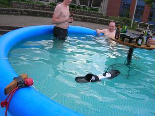 Cal used to cook in the pool