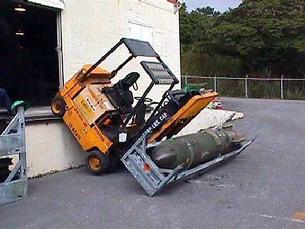 Cal used to drive a forklift