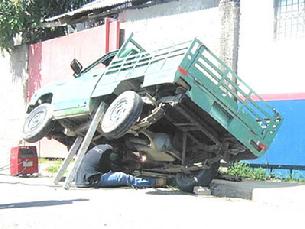 Cal used to fix his truck