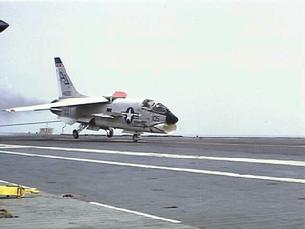 F-8 Crusader carrier landing