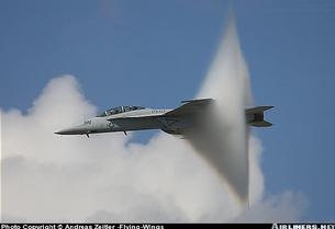 FA-18F Hornet breaking the sound barrier