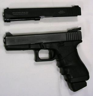 Glock Model 20 - 10mm With 4.6 Inch Barrel And 15-Round Magazine With 2-Round Magazine Extension (17+1) And Advantage Arms 22 Rimfire Conversion Kit